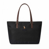 کیف بزرگ و جادار مشکی با بند قهوهای POLO Ralph Lauren
